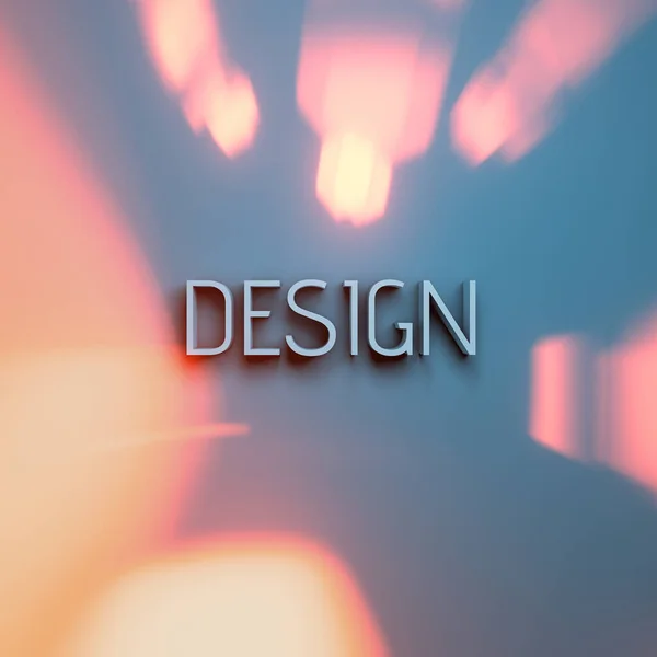 Una Semplice Iscrizione Design Sulla Parete Illuminazione Drammatica Effetti Luce — Foto Stock