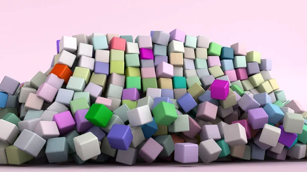 Abstract Illustration Colorful Cubes Bright Background — Stock Photo, Image