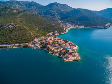 Picturesque Coastal Village of Radalj, Repic and Klek in Dalmatia, Croatia on the Adriatic Sea clipart