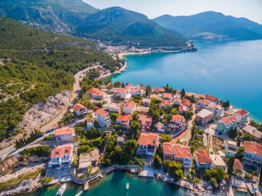 Picturesque Coastal Village of Radalj, Repic and Klek in Dalmatia, Croatia on the Adriatic Sea clipart