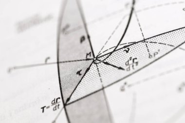 Matematiksel Grafikler, Denklemler ve Bilimsel ve Eğitimsel İçeriklerdeki Vektör Diyagramlarının Ayrıntılı Yakın Çekim Resimleri