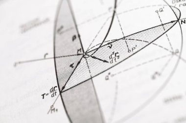 Matematiksel Grafikler, Denklemler ve Bilimsel ve Eğitimsel İçeriklerdeki Vektör Diyagramlarının Ayrıntılı Yakın Çekim Resimleri