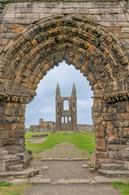 St. Andrews, Fife bölgesindeki St. Andrew Katedrali 'nin antik kalıntıları, İskoçya