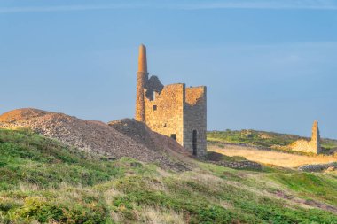 Botallack tin mines in Cornwall, UK clipart