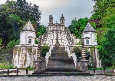 Portekiz, Braga 'da Bom Jesus do Monte Sığınağı manzarası