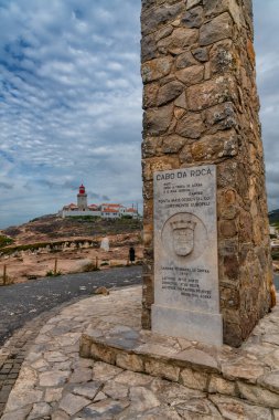 Deniz feneri ve Atlantik Okyanusu, cabo da roca, Portekiz