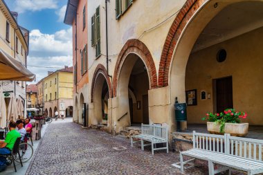 Views of the village of Racconigi in Piedmont, Italy.  clipart