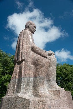 Monument to Latvian poet Janis Rainis in Riga, Latvia clipart