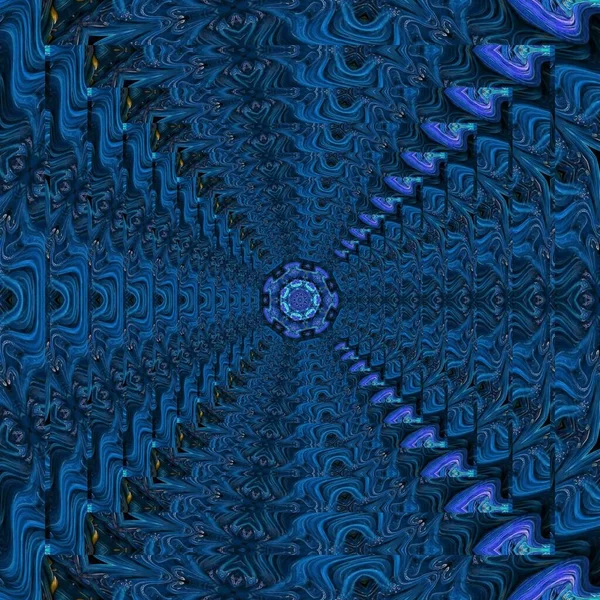 Frozen Crystallized Flower Background Wavy Curve Line Shape Theme Kaleidoscope — Stock Photo, Image