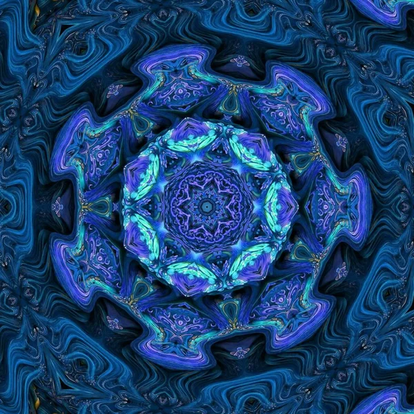 Παγωμένο Κρυσταλλωμένο Φόντο Λουλουδιών Κυματιστό Θέμα Καμπύλης Σχήματος Γραμμής Καλειδοσκόπιο — Φωτογραφία Αρχείου