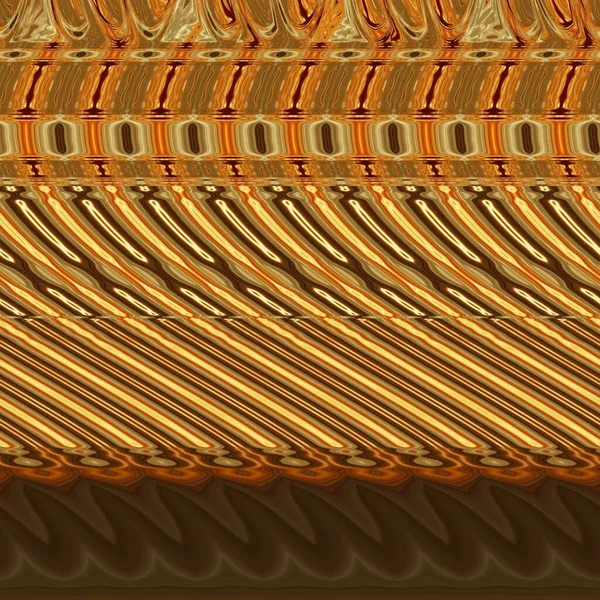 Глянцева Золота Жовта Лава Падає Калейдоскопічними Формами Спіральми Безшовними Середніми — стокове фото