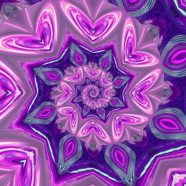 Rosa Polarlicht Textur Mit Digitaler Malerei Design Der Blühenden Blume — Stockfoto