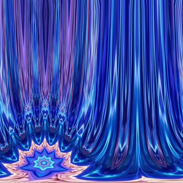 古色古香的材料 融合了蓝色与几行五彩缤纷的线条 艺术主题理念 独特的数码图案 — 图库照片