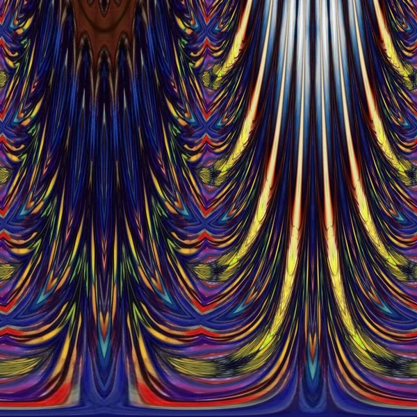 Розкішні Неонові Металеві Пір Павича Абстрактного Орнаменту Калейдоскопом Язання Концептуальне — стокове фото