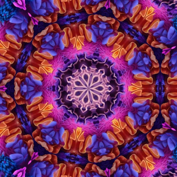 Umělecké Prvky Batik Vzor Listy Květiny Květ Barevné Moderní Digitální — Stock fotografie