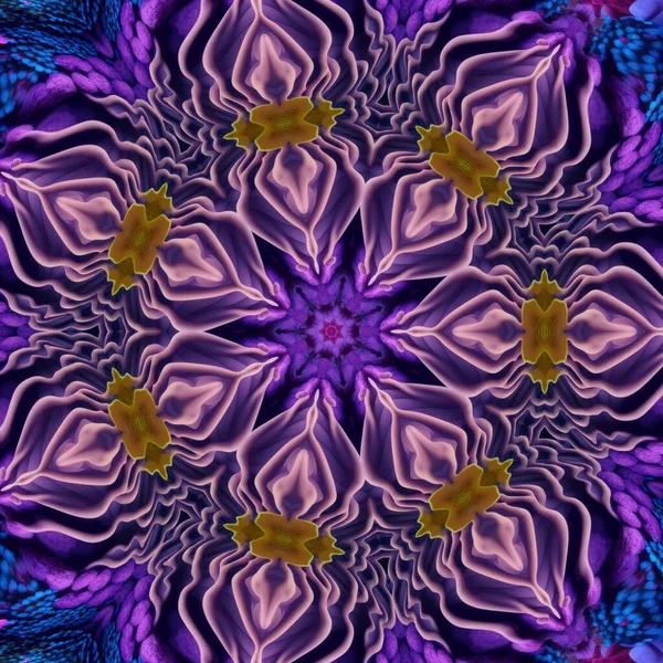 Художественные Элементы Батик Шаблона Листья Цветы Цветут Красочные Современные Цифровые — стоковое фото