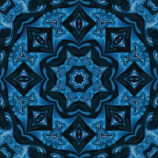 Fioritura Batik Scale Fiori Con Ghiaccio Lucido Colore Blu Mestiere — Foto Stock