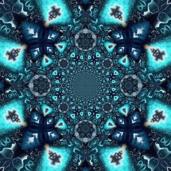 Морской Синий Волнистый Узор Текстурный Глянцевый Эффект Сотканный Батик Концепция — стоковое фото