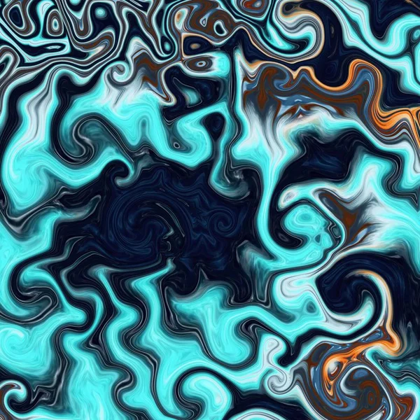 Deniz Mavisi Dalgalı Desenli Parlak Efekt Dokuma Batik Kaleydoskop Konsepti — Stok fotoğraf
