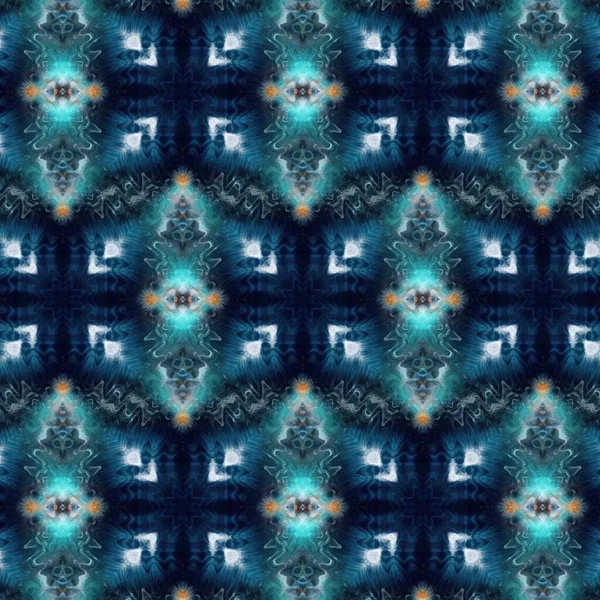 Azul Marinho Padrão Ondulado Textura Efeito Brilhante Tecido Batik Conceito — Fotografia de Stock
