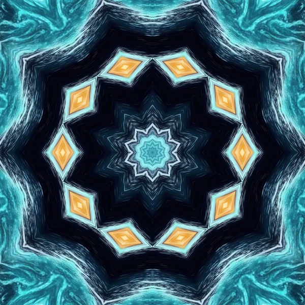 Marineblaues Wellenförmiges Muster Textur Glanzeffekt Gewebte Batik Kaleidoskop Konzept Nahtlose — Stockfoto