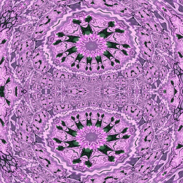 Virágzó Rügy Grafikai Cseresznyevirág Dísz Változatos Szép Minta Batik Kaleidoszkóp — Stock Fotó