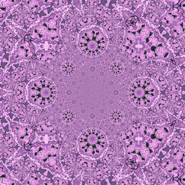 꽃봉오리 Batik Kaleidoscope 개념의 패턴을 장식의 그래픽 기하학 Wavy Vintage — 스톡 사진