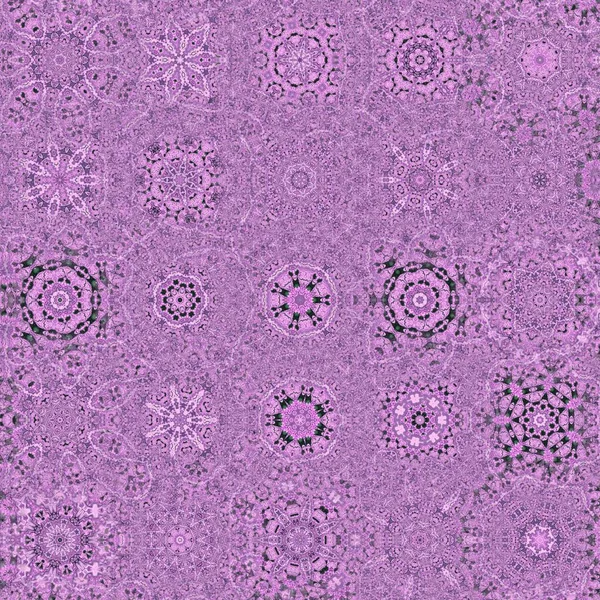 Virágzó Rügy Grafikai Cseresznyevirág Dísz Változatos Szép Minta Batik Kaleidoszkóp — Stock Fotó