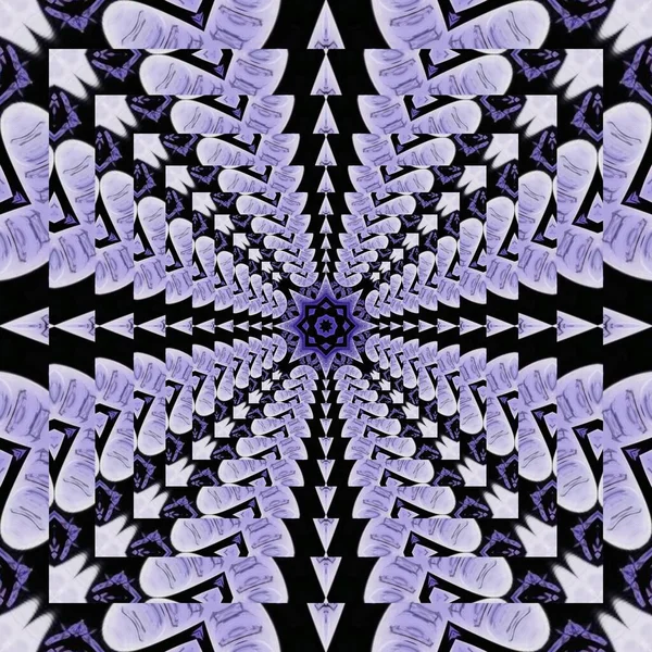 Classic Batik Art Pattern Mix Line Shapes Subtle Colors Kaleidoscope — Stock Photo, Image