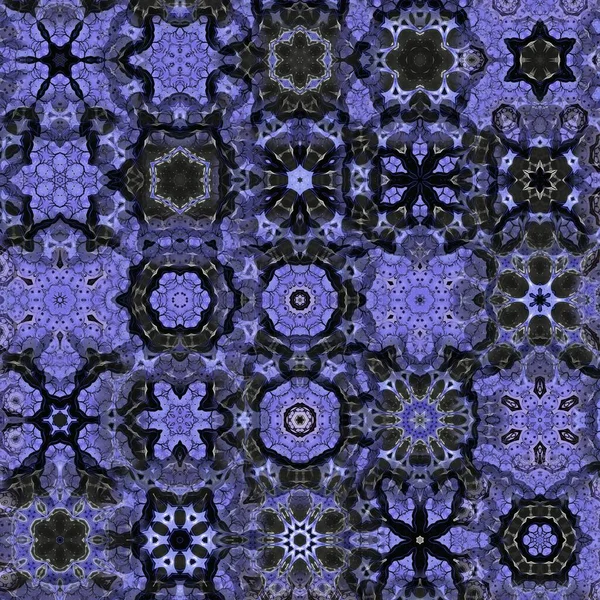Klasický Batik Art Vzor Kombinací Linií Tvarů Jemných Barev Kaleidoskopické — Stock fotografie