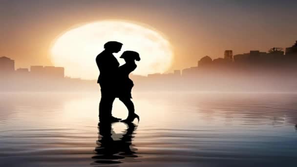 Romantiskt Par Stranden Video Före Äktenskap Och Efter Giftermål Med — Stockvideo