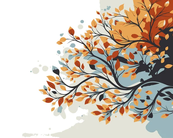 Das Konzept Der Blumen Herbst Mit Isolierten Eleganten Einfarbigen Farben — Stockvektor