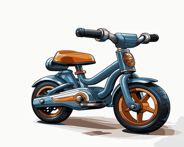 Petit Vélo Pour Enfants Avec Une Apparence Mignonne Attrayante Sur — Image vectorielle