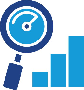 Çalışma analiz simgesi veri analizi, araştırma ve büyüme veya performans ile ilgili iki ortak elementi birleştirir.