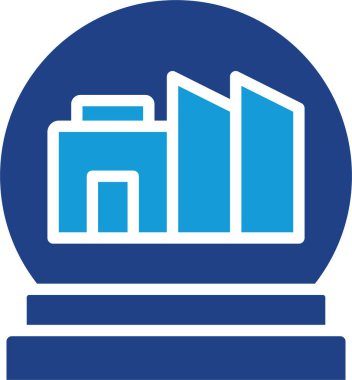 Kurumsal veri ve zeka bağlamında analizi anlamak ya da karmaşık bir iş veya endüstri ortamının temsili hakkında bir fikir ikonu.