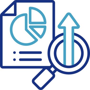 Bu simge, veri analizi, piyasa araştırması ve bulgulara dayanan ve büyümeyi, iyileşmeyi veya daha iyi sonuçları elde etmeyi amaçlayan kavramları temsil etmektedir..