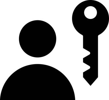 Bu simgedeki anahtar, daha yüksek erişime, yetkiye, erişim haklarına ya da operasyonda daha önemli bir role sahip birinin fikrini görsel olarak iletmeye yarar..