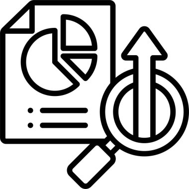 Bu simge, veri analizi, piyasa araştırması ve bulgulara dayanan ve büyümeyi, iyileşmeyi veya daha iyi sonuçları elde etmeyi amaçlayan kavramları temsil etmektedir..