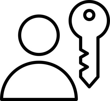 Bu simgedeki anahtar, daha yüksek erişime, yetkiye, erişim haklarına ya da operasyonda daha önemli bir role sahip birinin fikrini görsel olarak iletmeye yarar..