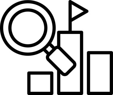 Analiz ve hedef başarı simgeleri, mali, kar veya sanayi işletme ölçeğinde artış gösteren bir grafik grafiğinde gösterilmektedir..