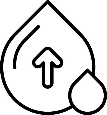 Simge, yüksek kan basıncının seviyesinde, hacminde veya yükselen hareketinde veya yüksek kırmızı kan hücresi sayısında bir artışa karşılık gelir.