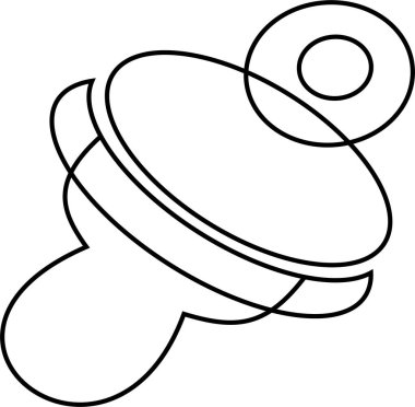 Bir emziğin çizgi simgesi ya da bebek mankeni bir bebeği, bir bebeğin rahatlık ihtiyacını ya da yatıştırıcı bir bebeği temsil eder..