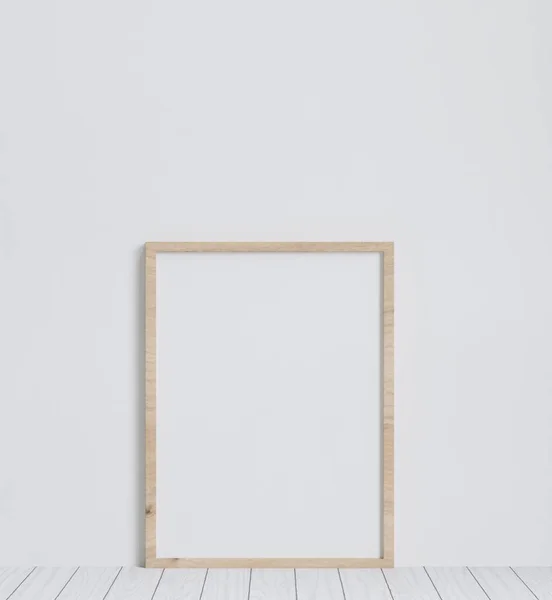 Rendering Minimal Style Living Room Frame Mockup Empty Wall Copy — Stock Photo, Image