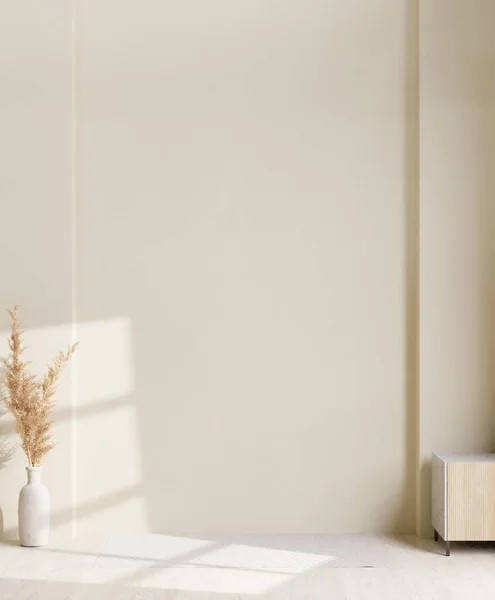 Grande Sala Estar Branca Design Interiores Piso Madeira Parede Cor — Fotografia de Stock
