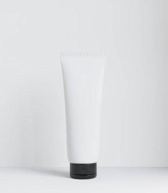 Boş beyaz kozmetik makyaj kabı, markasız makyaj kabı, sahte cilt kabı 3D