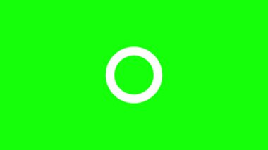 Yeşil ekranda (krom anahtar) kısaca genişleyen tek daire patlaması canlandırması, 4K çözünürlük