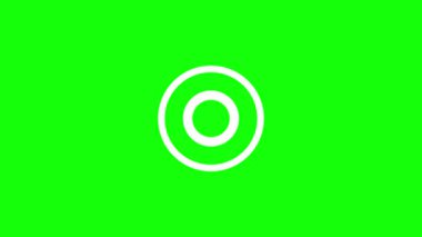 Yeşil ekranda ardışık halkalar (krom anahtar) ile çift daire patlaması animasyonu, 4K çözünürlük