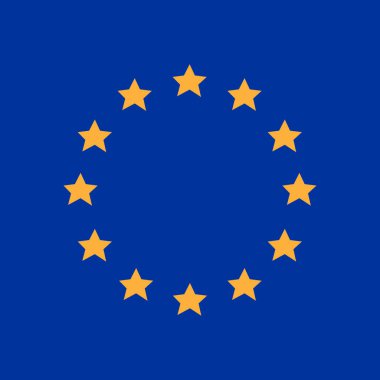 Avrupa Birliği bayrak ikonu izole edildi ve Avrupa Birliği bayrağı izole edildi