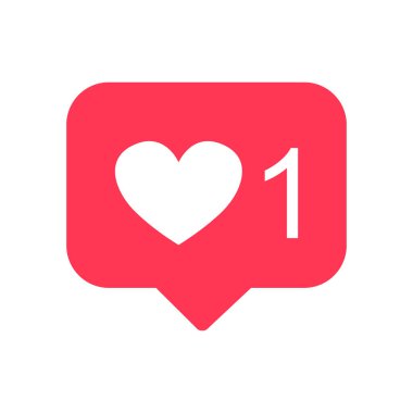 Beyaz arkaplan vektör resimlerinde izole edilmiş kırmızı bir iğnedeki kalp simgesi gibi