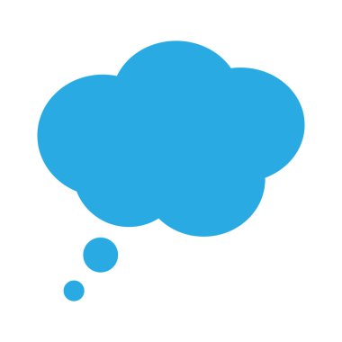 Moda düşünce baloncuğu düz stil. Bulut çizgisi sanatı. vektör illüstrasyonu